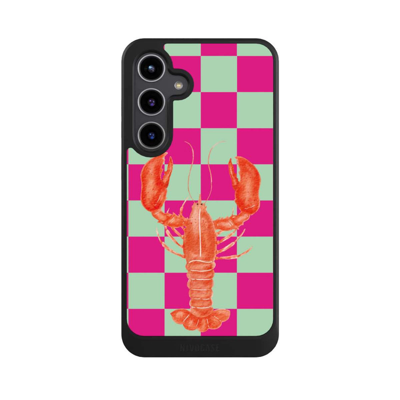Galaxy S24 + NIVOcore Pink Checkers Lobster