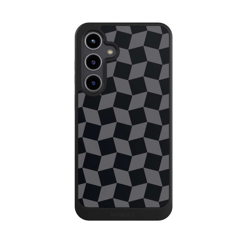 Galaxy S24 + NIVOcore 3D Würfel-Muster Effektt