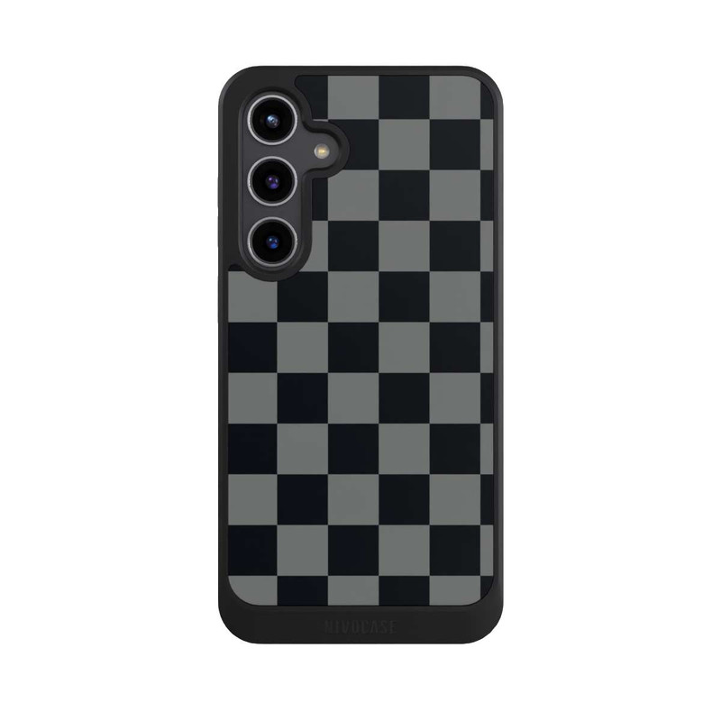 Galaxy S24 + NIVOcore Checked Pattern Black Grey