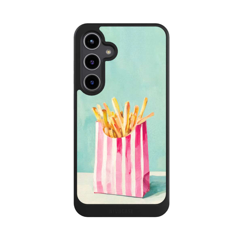 Galaxy S24 + NIVOcore Retro Fries Blue Watercolor
