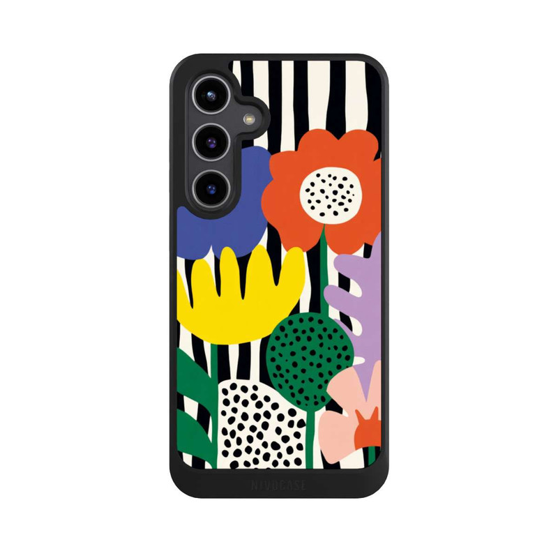 Galaxy S24 + NIVOcore Flowers Striped Background