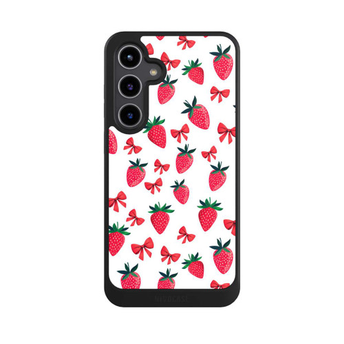 Samsung Galaxy S24+ NIVOcore Erdbeer Herz Muster Schleifen Rot