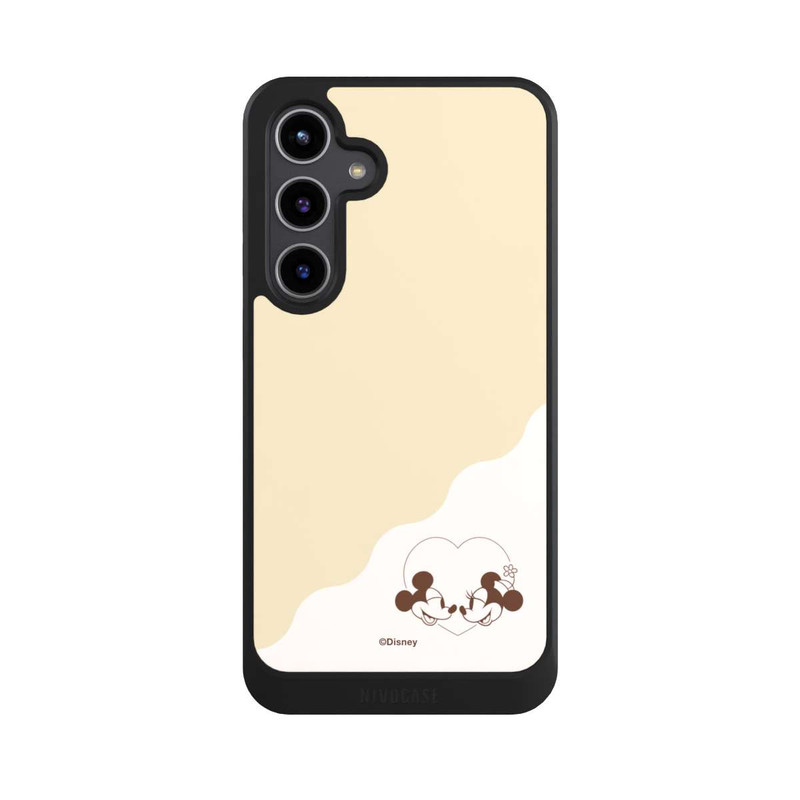 Galaxy S24 + NIVOcore Mickey and Minnie Love Heart Beige