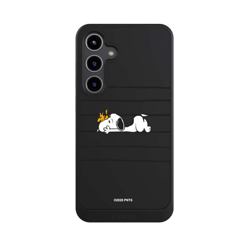 Galaxy S24 + NIVOcore Snoopy Woodstock Streifen Peanuts Transparent
