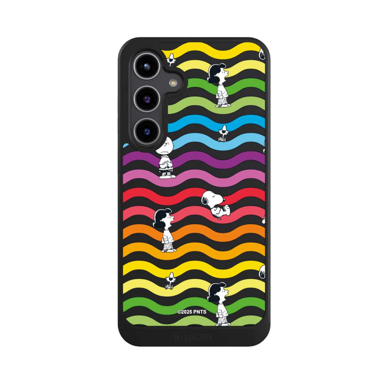 Galaxy S24 + NIVOcore Snoopy Pattern Rainbow Transparent