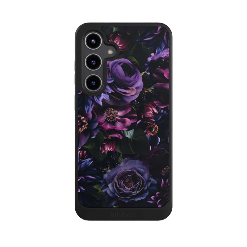 Galaxy S24 + NIVOcore Dark Purple Flowers