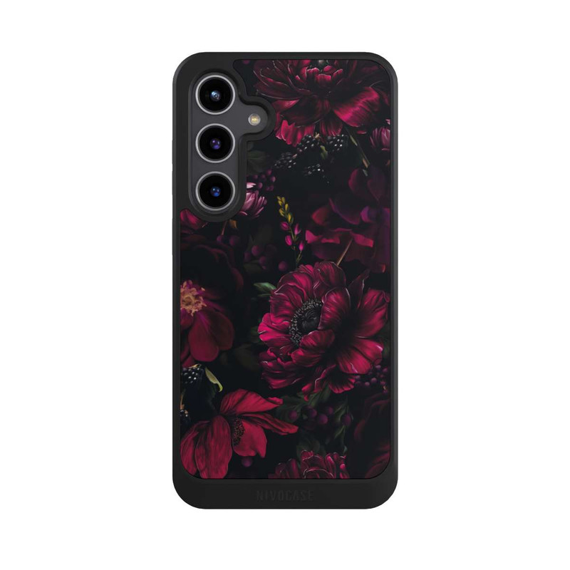 Galaxy S24 + NIVOcore Dunkle Rote Blumen Liebe
