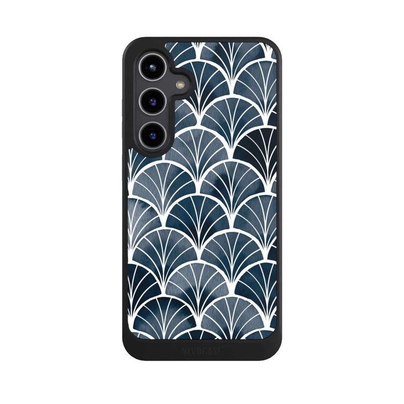 Galaxy S24 + NIVOcore Botanische Brise Art Deco Grau