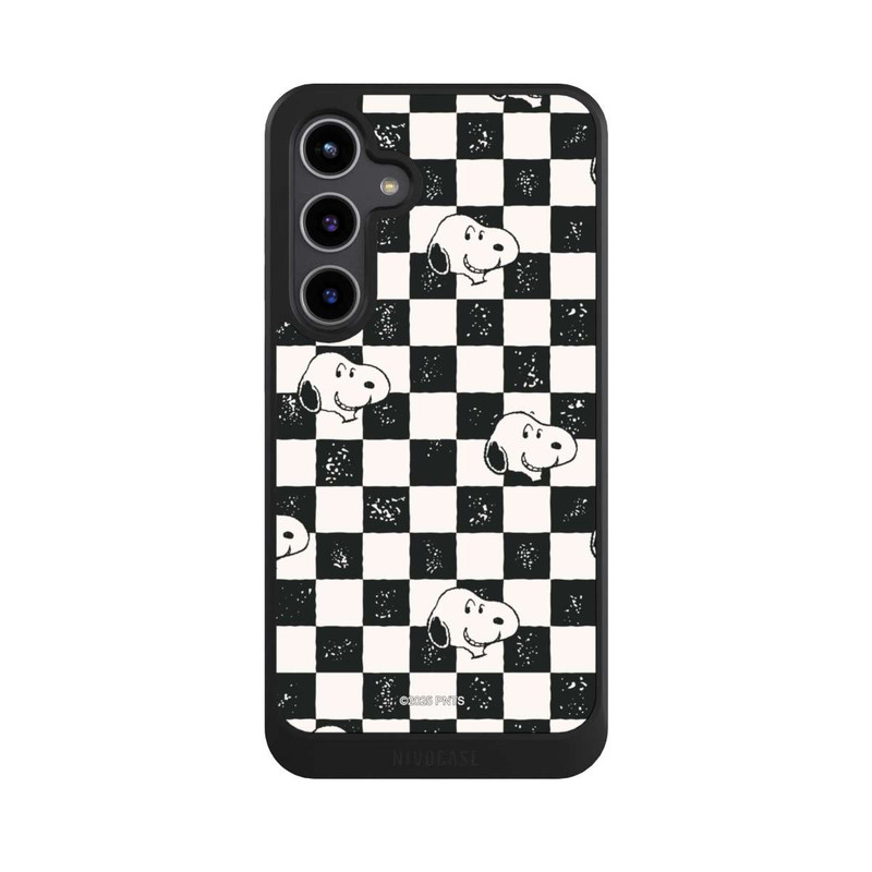 Galaxy S24 + NIVOcore Snoopy Heads Checked Pattern