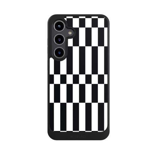 Samsung Galaxy S24+ NIVOcore Checked Abstract Bold Black and White Color Block