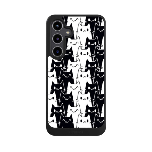 Samsung Galaxy S24+ NIVOcore Papier Peint Chat Noir Blanc