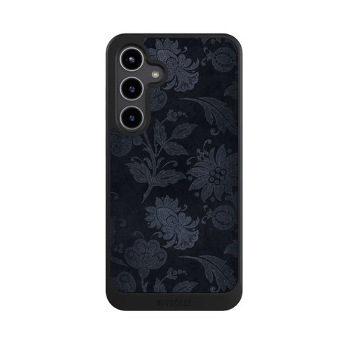 Samsung Galaxy S24+ NIVOcore  Silberne Blumen auf Samt