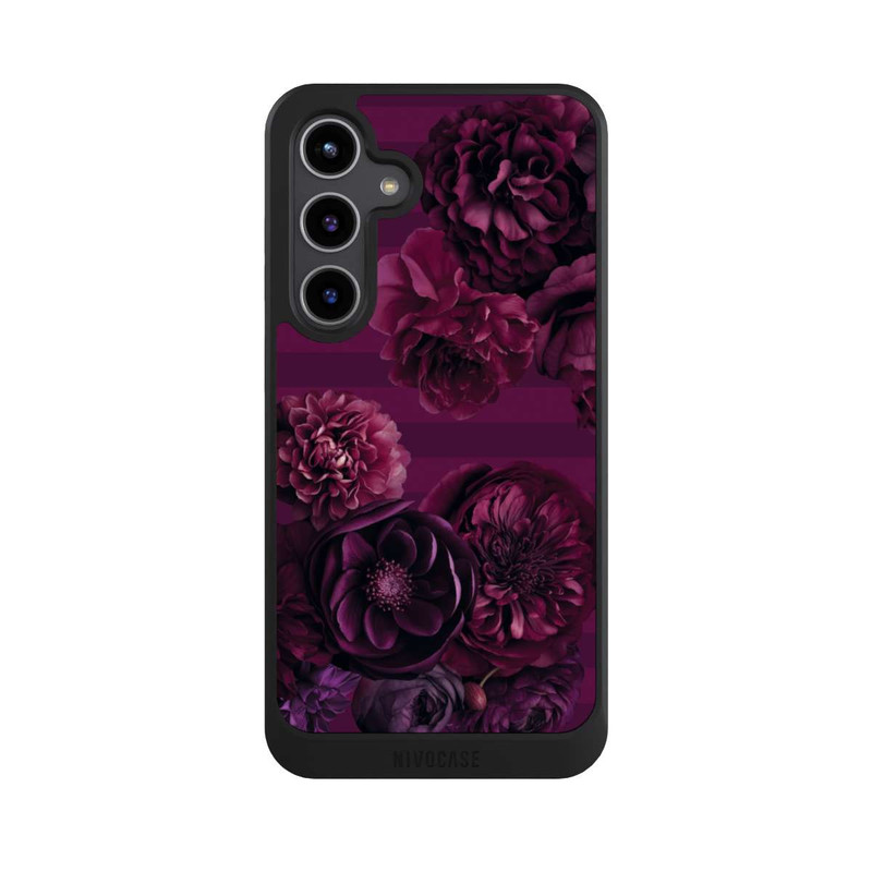 Galaxy S24 + NIVOcore Majestic Baroque Blossom Dream Burgundy Pink mit KI