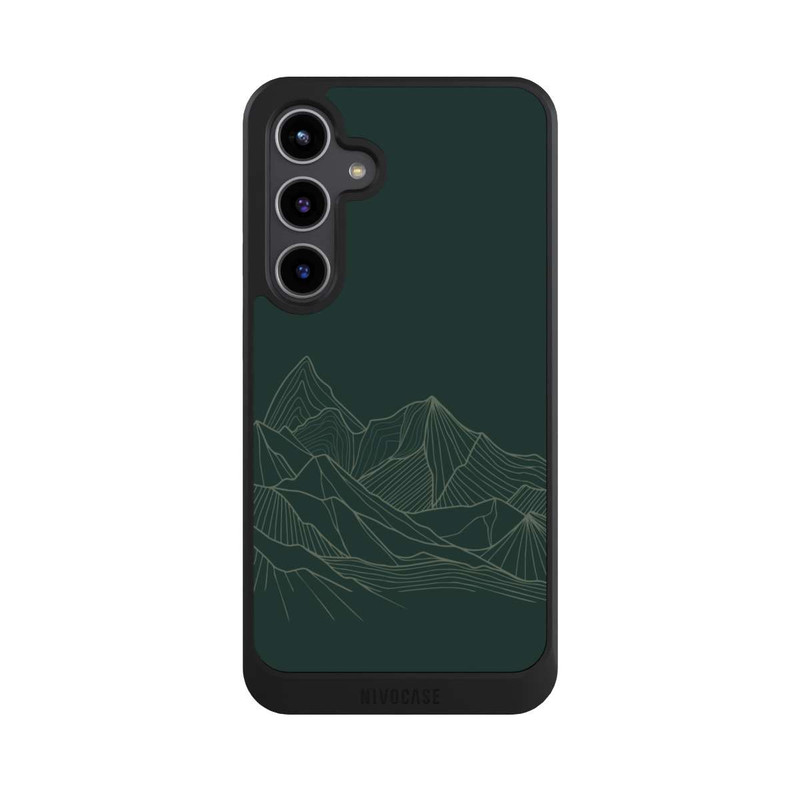 Galaxy S24 + NIVOcore Berg Line Art Grün