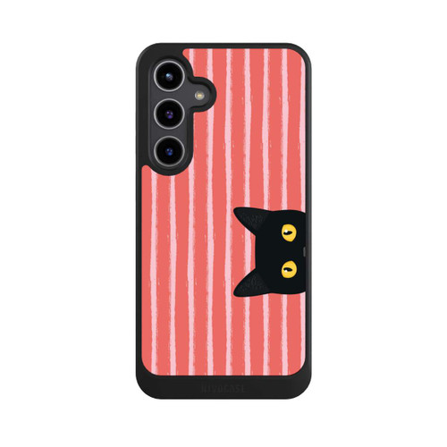 Samsung Galaxy S24+ NIVOcore Schwarze Katze Gestreift Orange