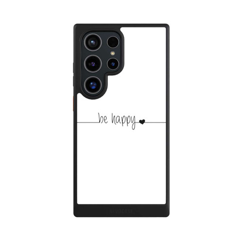 Samsung Galaxy S24 Ultra NIVOcore Be Happy Weisser Hintergrund