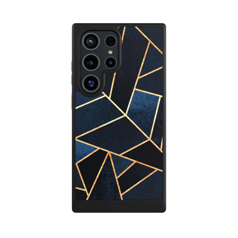Galaxy S24 Ultra NIVOcore Navy Stone Gold Print