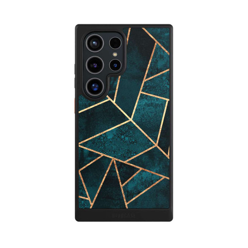 Samsung Galaxy S24 Ultra NIVOcore Tief Blaugrün Stein Gold Druck