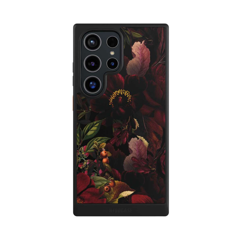 Galaxy S24 Ultra NIVOcore Dunkle Rote Vintage Barock Rosen