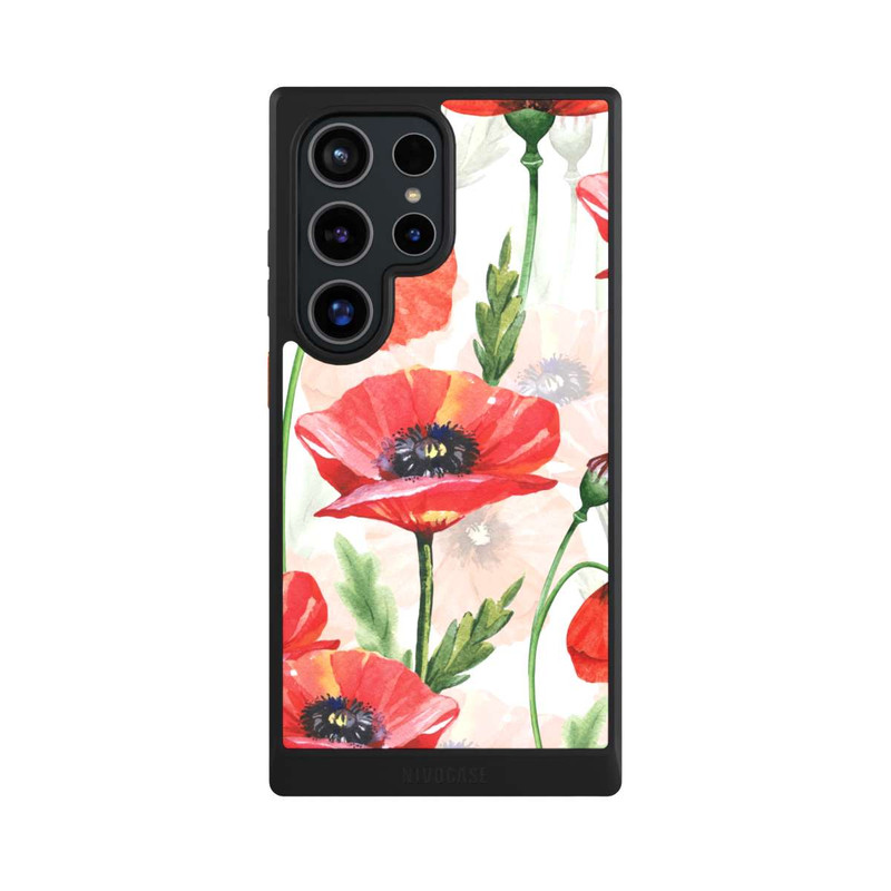Galaxy S24 Ultra NIVOcore Coquelicots aquarelle