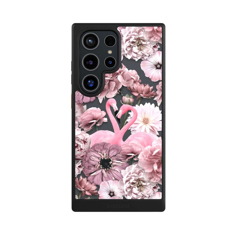 Galaxy S24 Ultra NIVOcore Flamingos in Flower Pattern