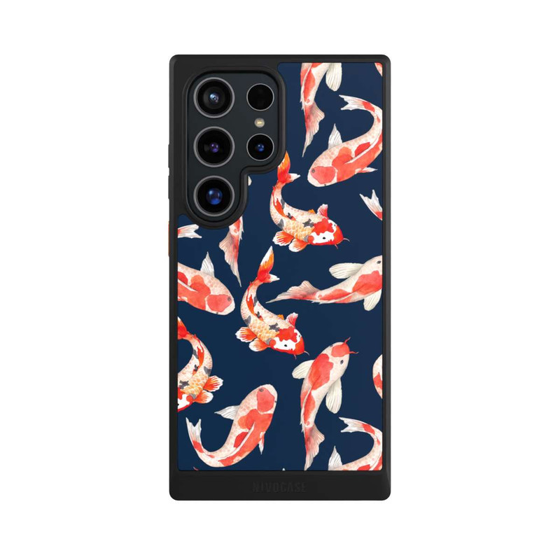 Galaxy S24 Ultra NIVOcore Koi auf blauem Hintergrund
