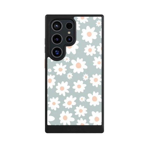 Samsung Galaxy S24 Ultra NIVOcore Daisy Flower Seamless Pattern Green