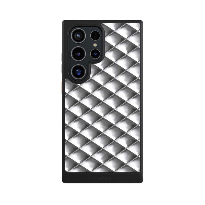 Galaxy S24 Ultra NIVOcore Glamour Silver Squares