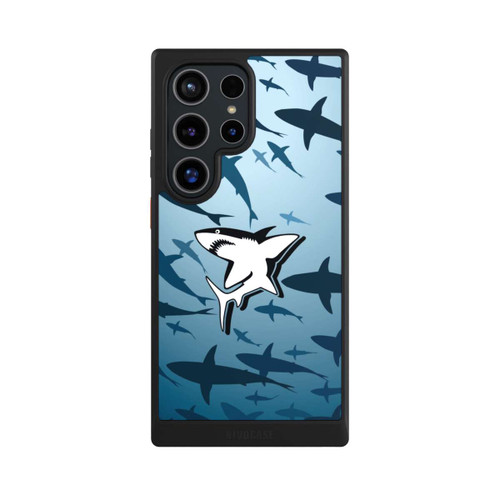 Samsung Galaxy S24 Ultra NIVOcore Haie Muster Blau