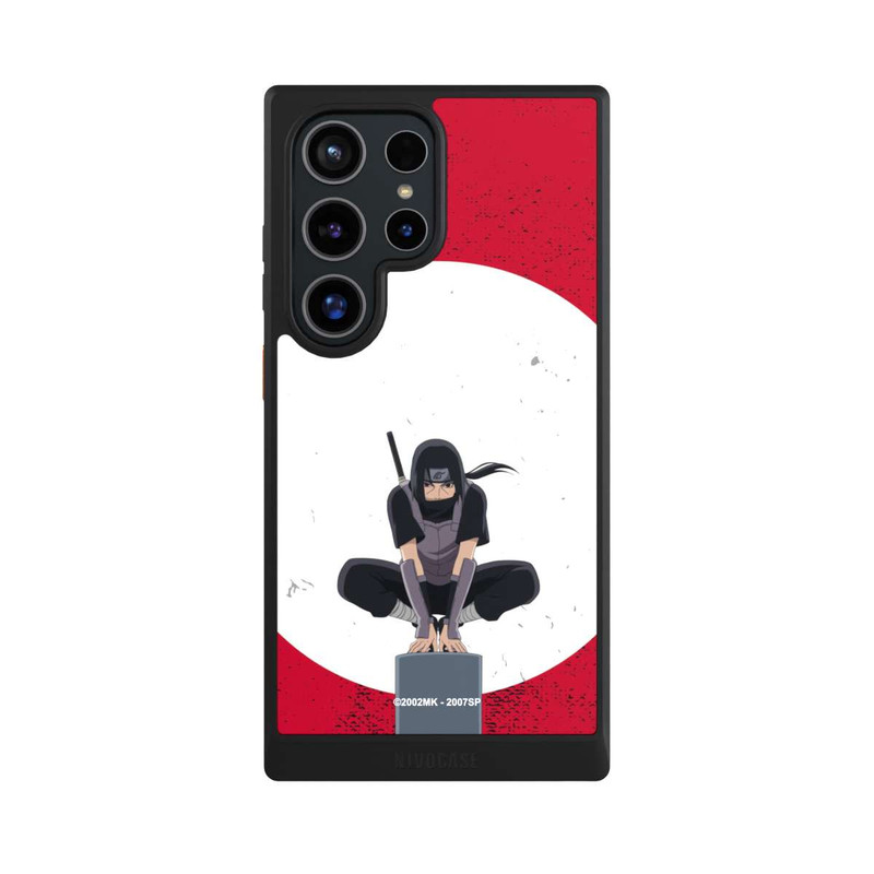 Galaxy S24 Ultra NIVOcore Itachi Uchiha symbol red background