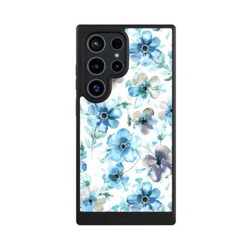 Samsung Galaxy S24 Ultra NIVOcore Blue Flower Pattern Trendy
