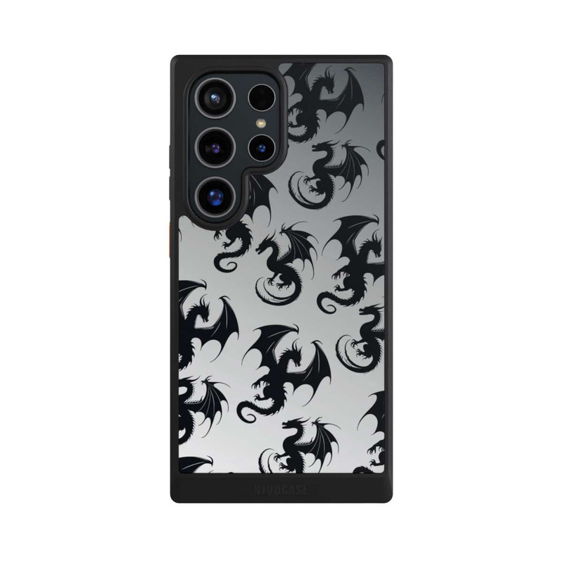 Galaxy S24 Ultra NIVOcore Dragon Pattern Grey