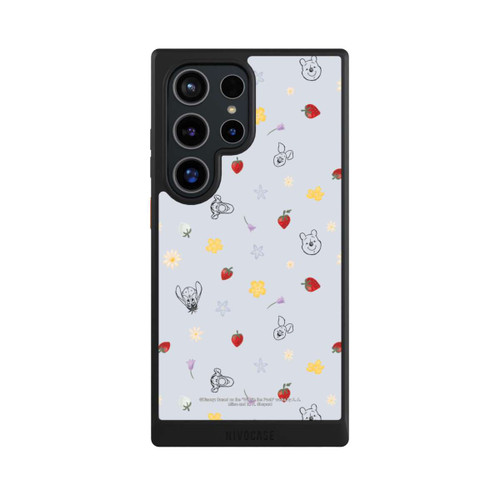 Samsung Galaxy S24 Ultra NIVOcore Winnie Puuh und Freunde Erdbeer Muster Blau