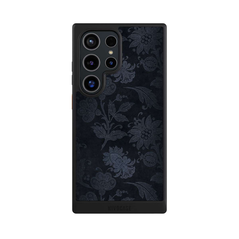 Galaxy S24 Ultra NIVOcore Velours Floral Argenté