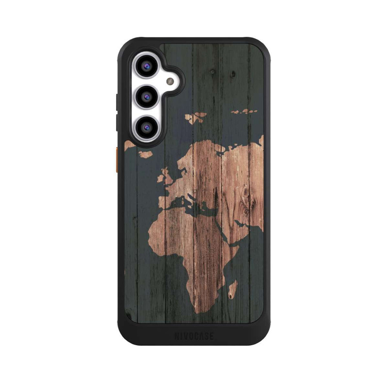 Galaxy S23 FE NIVOcore Wooden World Map
