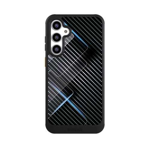 Samsung Galaxy S23 FE NIVOcore Blaue Linien auf Karbon
