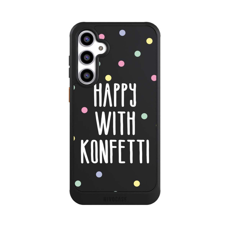 Galaxy S23 FE NIVOcore Happy with Konfetti White ohne Hintergrund