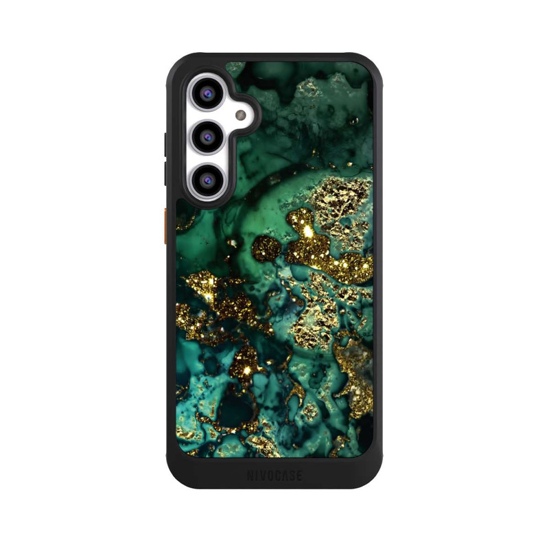 Galaxy S23 FE NIVOcore Cyan Glitter Marble Look