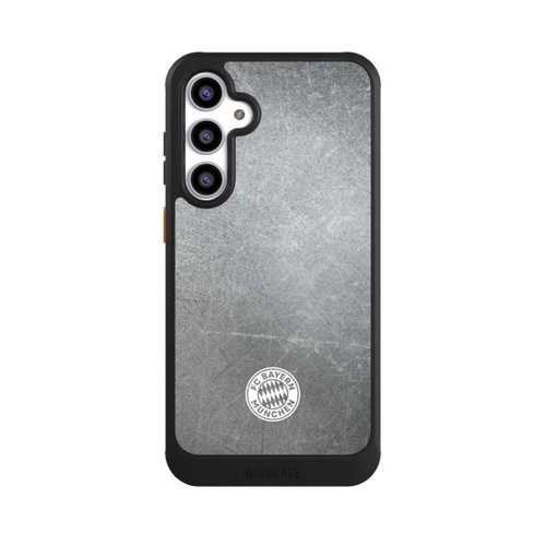 Samsung Galaxy S23 FE NIVOcore Classic FCB Logo Small - White on Metal Look