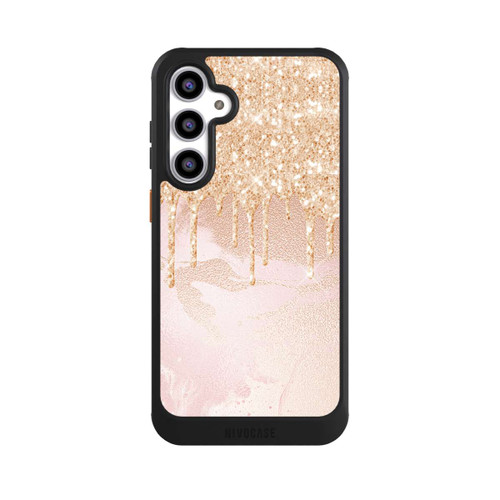 Samsung Galaxy S23 FE NIVOcore  Roségoldener Glitzer Tropfen Look