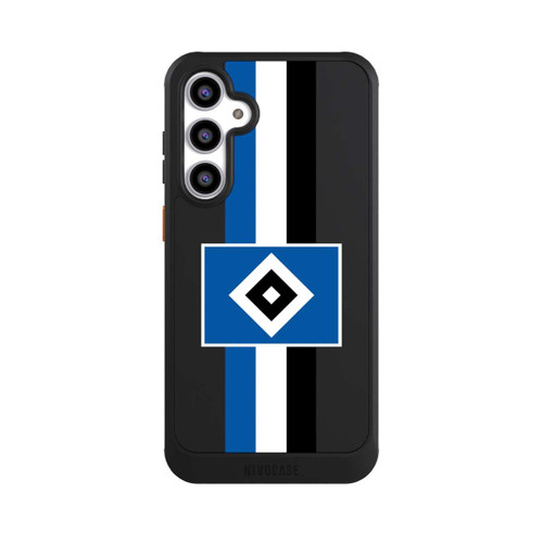 Samsung Galaxy S23 FE NIVOcore HSV Streifen - Blau-Weiß-Schwarz - ohne Hintergrund