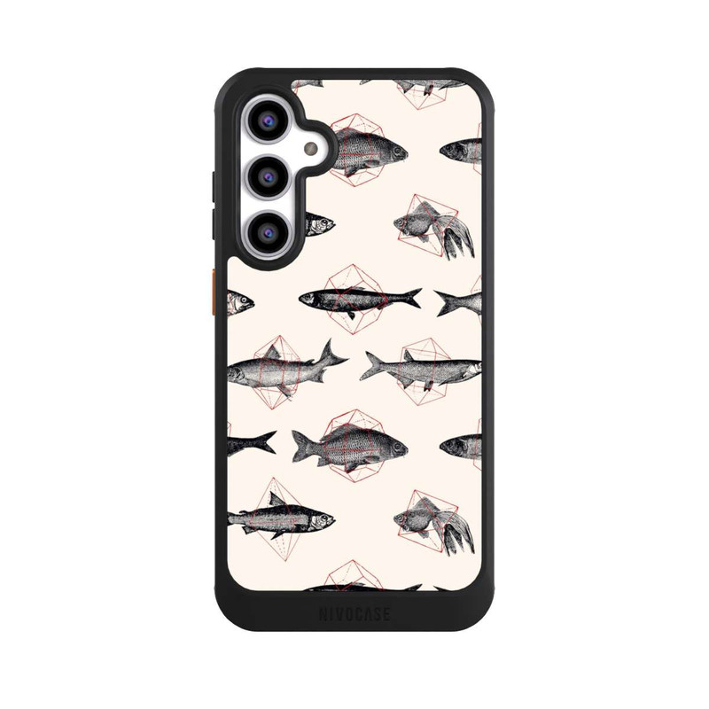 Galaxy S23 FE NIVOcore Fische in Geometrie