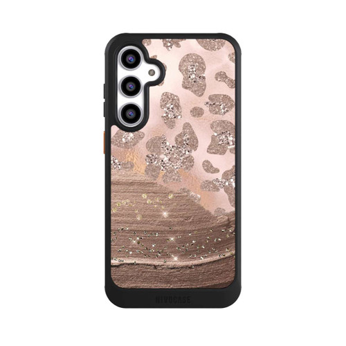 Samsung Galaxy S23 FE NIVOcore Léopard argenté pailleté