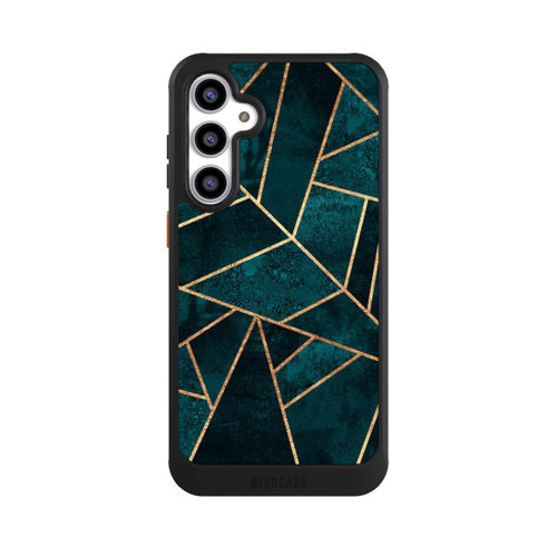 Samsung Galaxy S23 FE NIVOcore Tief Blaugrün Stein Gold Druck