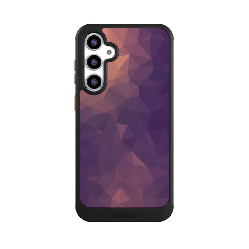 Galaxy S23 FE NIVOcore Polygonal Mosaic Rot/Violett
