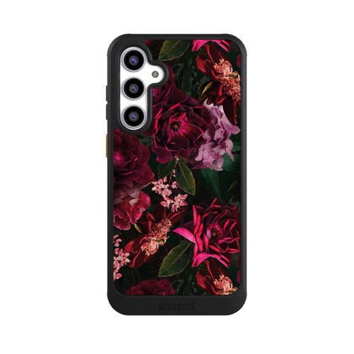 Samsung Galaxy S23 FE NIVOcore Dunkelrote und rosa Blüten