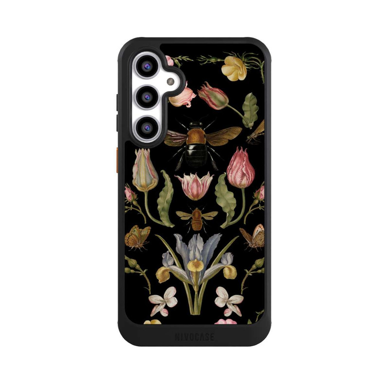 Galaxy S23 FE NIVOcore Wildblumen und Biene Schwarz