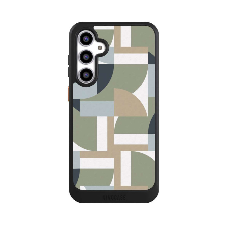 Galaxy S23 FE NIVOcore Futuristische Bauhaus Polygone Beige
