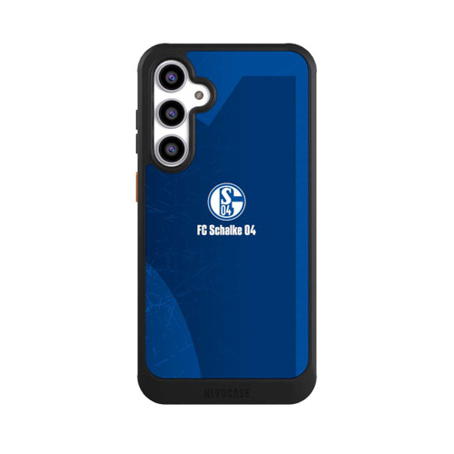 Samsung Galaxy S23 FE NIVOcore Schalke 04 Blauer Hintergrund Mit Logo