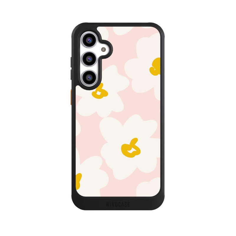 Galaxy S23 FE NIVOcore Retro Flower Wall Daisy Apricot